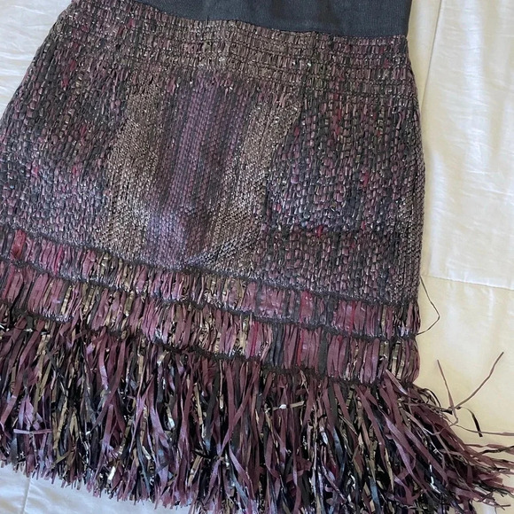 Milly metallic tweed fringe skirt - Picture 6 of 13